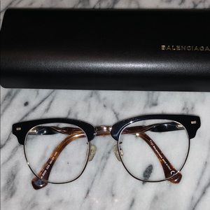 Balenciaga glasses brown black prescription